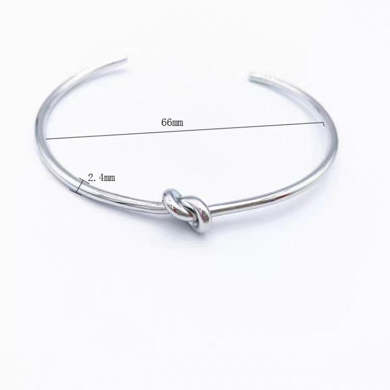 Plain Knotted Bracelet Insniche Stylesense of Designclassy Titanium Steel Bracelet Exquisite