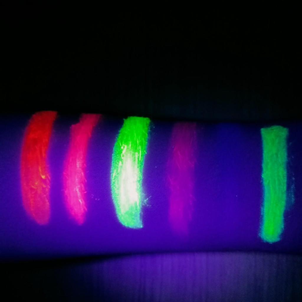 Halloween UV Glow 6-Color Luminous Face Paint - Easy Clean, Water-Soluble Festival Set