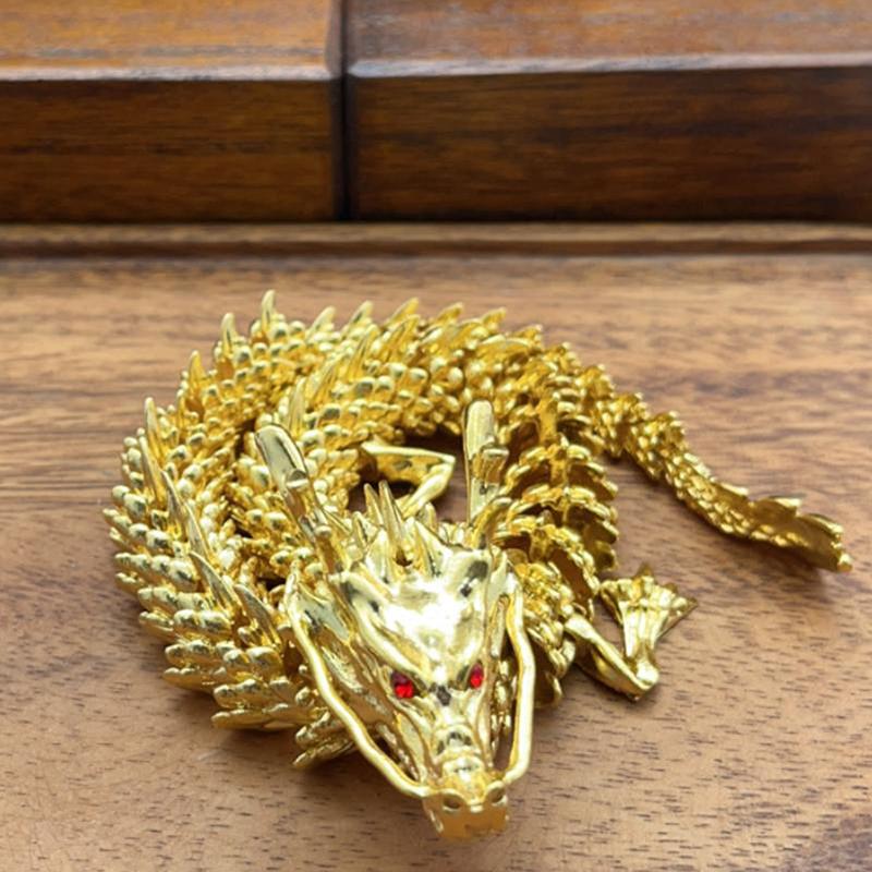 Alloy 3D Dragon Can Rotate Dragon Tabletop Arts And Crafts Decoration Dragon Statue Creative Gift Children'S Toy Gift