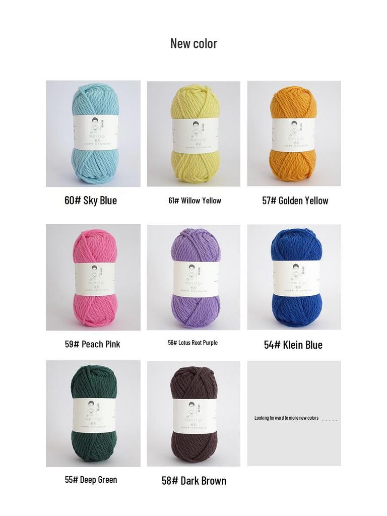 100% reine Wolle Grobgarn zum Handstricken von Mänteln, Schals und Pullovern - 5 mm dick