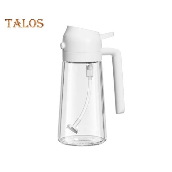 Oil Sprayer for Cooking 2 In 1 Oil Dispenser 500ml/17oz Glass Spray Bottle with Pourer Reusable Food-Grade Oil Sprayer for Kitchen Salad Frying BBQ