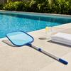 Adjustable Aluminum Pole Pool Skimmer Net Set with Fine Mesh Leaf Net and Brush for Shallow Water Pools and Baby Swimming Pools