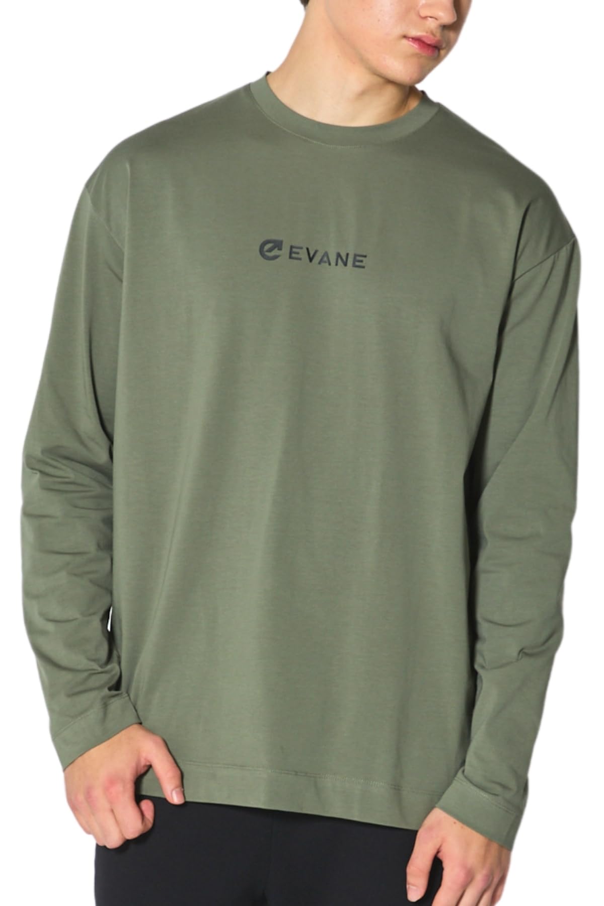 

EVANE Cotton Stretch Long Sleeve T-Shirt (S, Khaki)