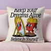 Retro Pop Cartoon Food Pillow Case Pillowcase Ultra Soft Skin Friendly Fabric Cloud Like Comfort & Concealed Zipper