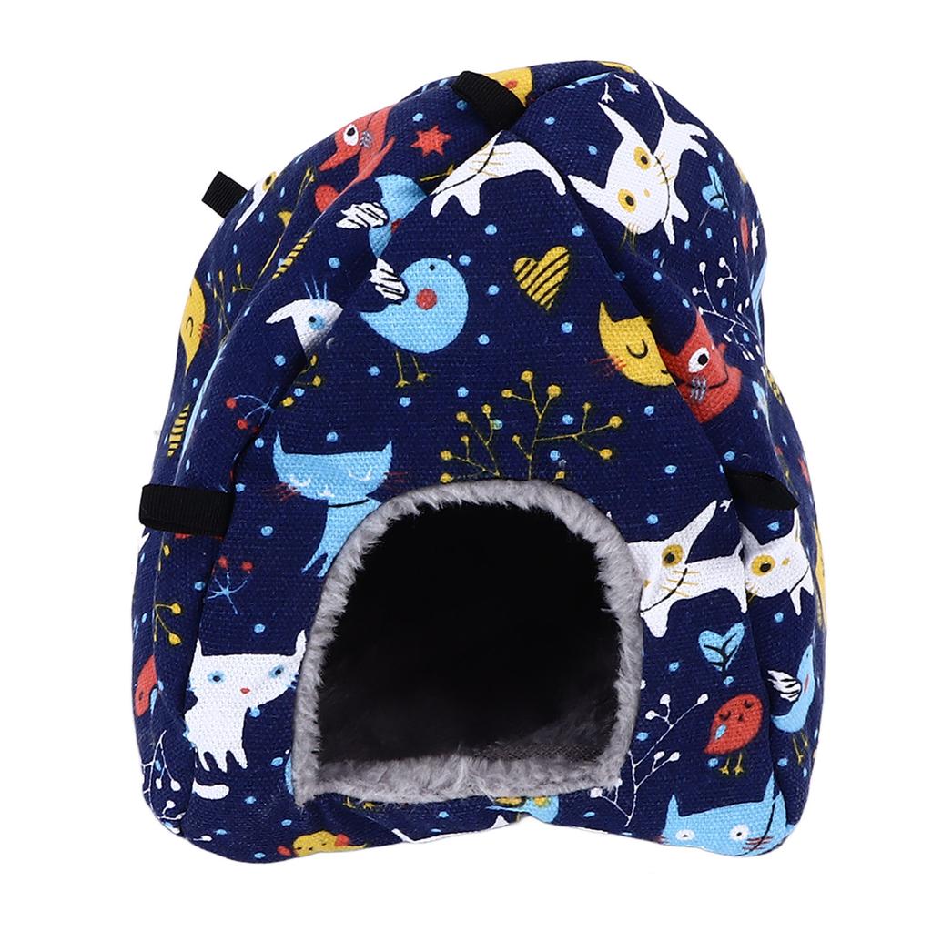 Ciepłe wiszące gniazdo dla papugi, pogrubione, wiszące, oszczędzające miejsce, pluszowy namiot dla ptaków z haczykami dla wiewiórki, papugi