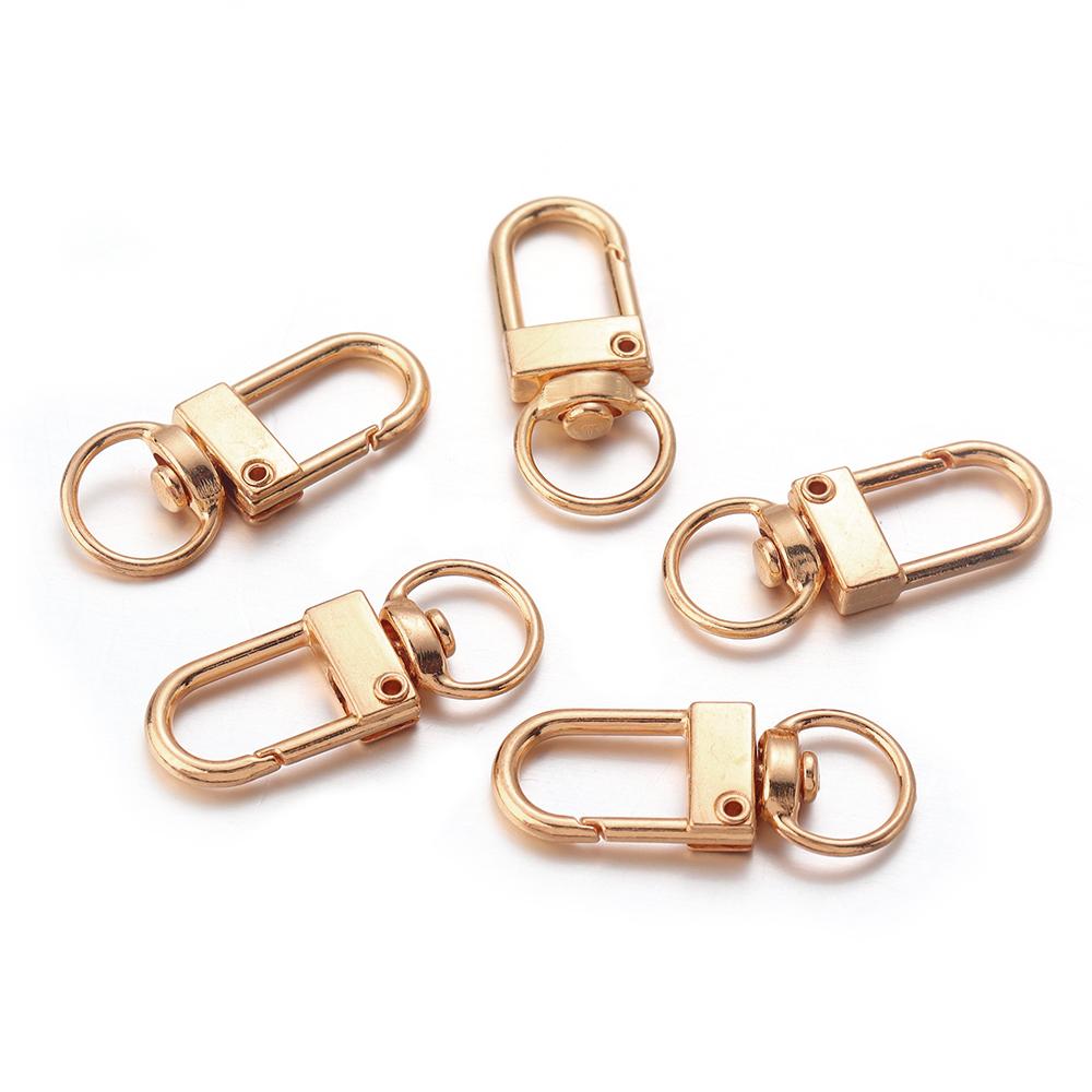 5pcs/Lot 32x12mm Gold Silver Plated Snap Lobster Clasp Hooks Jewelry Findings DIY Keychain Neckalce Bracelet Supplies Wholesale