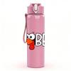 1PC Gobble Turkey Cartoon Print 750ml Color Plastic Sports Water Bottle Leakproof Flip Straw Lid Suitable for Sports Office Home Use
