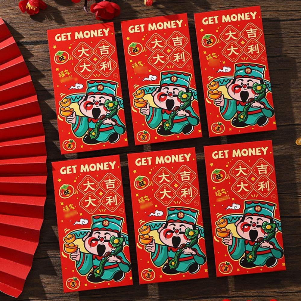 Rectangular Lucky Money Bag Solid Red Packet Chinese New Year Red Envelope  Kids