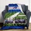 Name Custom Buffalo Bills Print Flannel Blanket High Quality Warm Comfortable Cover for All Seasons Perfect for Gifts Home Decor
