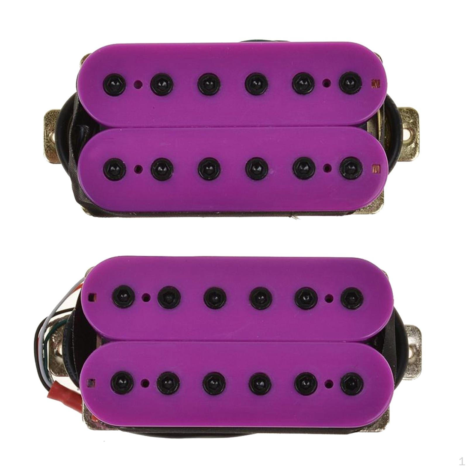 

Double Coil Pickups Set Humbucker for Electric Guitar Accessories DIY Violet