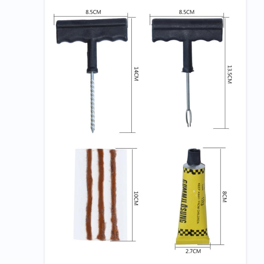 Car Tire Repair Kit, Motorcycles, Bicycles, Trucks, Set Tools, Tire Puncture,foreskin, Glue, Garage Tool Accessories