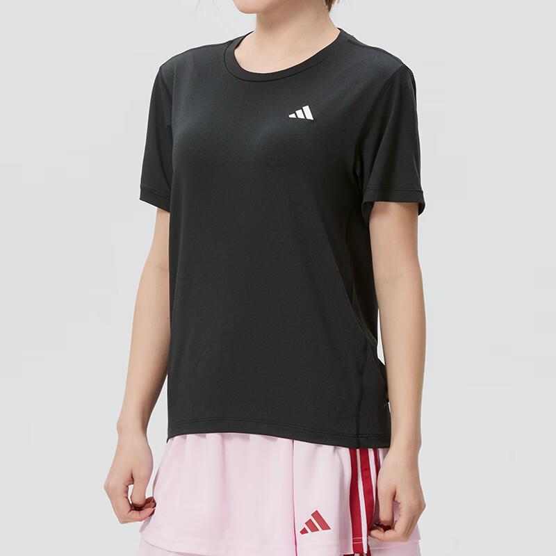 adidas Breathable Round Neck Sports Short Sleeve Running T-Shirt Women Tops KU8737