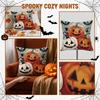 Halloween Pumpkin Cover 1818 Inches Single Sided Print Decorative Square Throw Case for Couch Sofa Bedroom