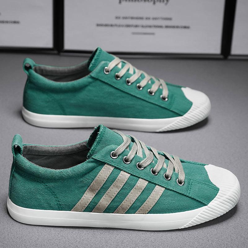 Canvas Men's Shoes 2025 New Versatile Korean Version Casual Shoes Men's Spring Breathable Trend Low-top Soft-soled Cloth Shoes