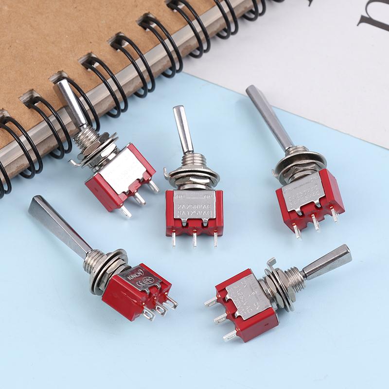 Toggle Switch 3Pin 3/2 Position Self-locking/Self-resetting ON OFF ON DPDT SPST DPST 5A 125VAC 2A 250VAC Latching Flat Handle