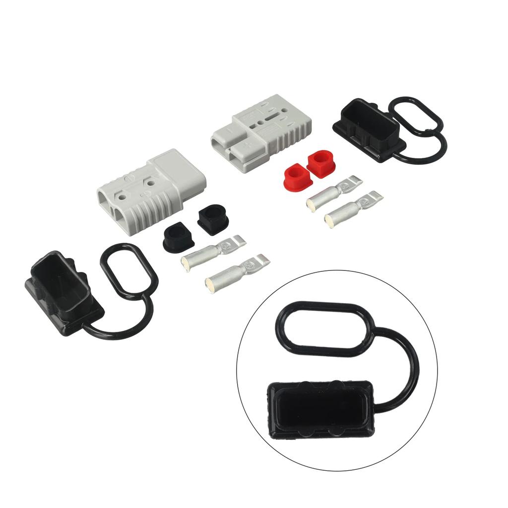 2PCS Genderless Cable Terminal Connectors with Protective Covers 175A 600V UL94 V0 Rated for 12V 24V Vehicle Applications