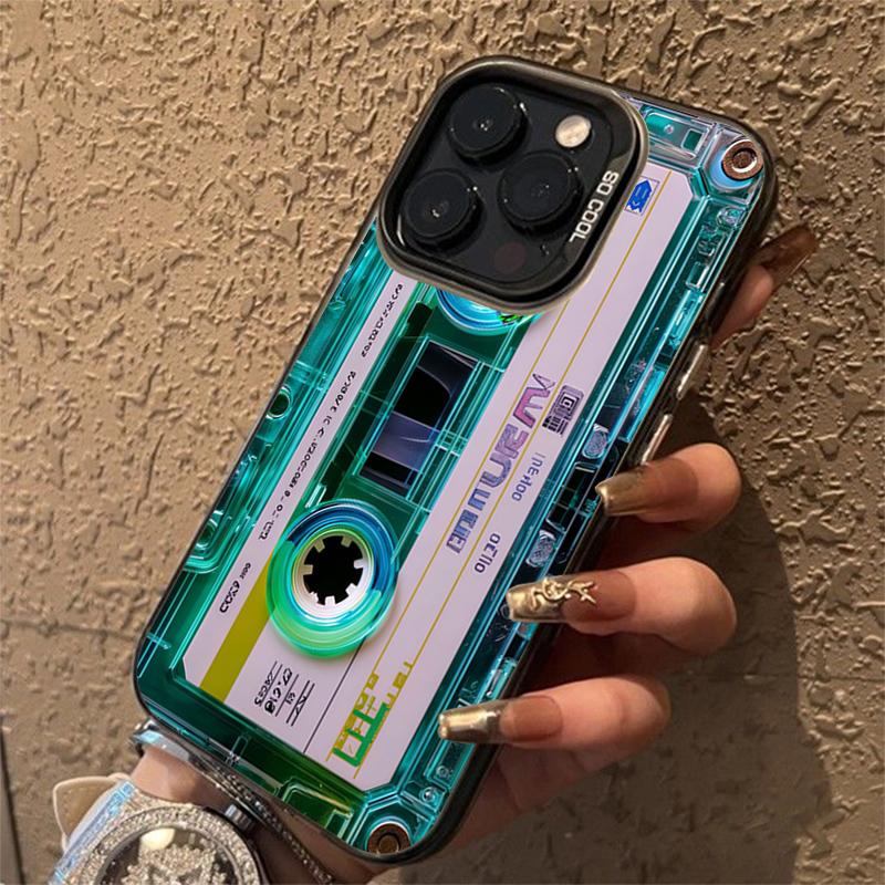 Cool Retro Cassette Phone Case for iPhone 17 16 15 14 13 12 11 Series Pro Max Plus Double Layer Protection