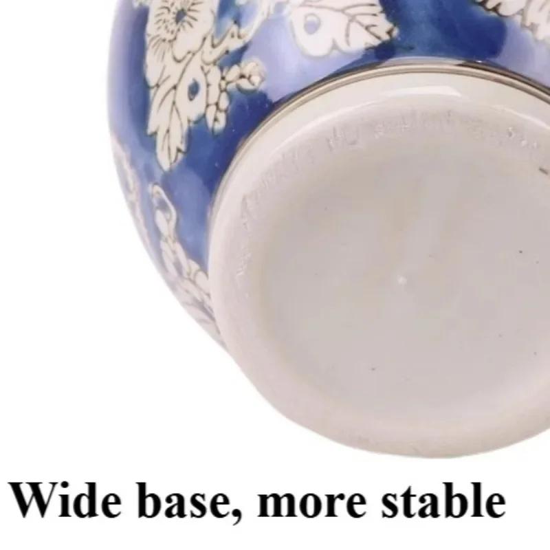 Luxury Vase Jingdezhen Blue and White Porcelain Vase Modern Creative Home Flower Arrangement Artwork Living Room Decorations