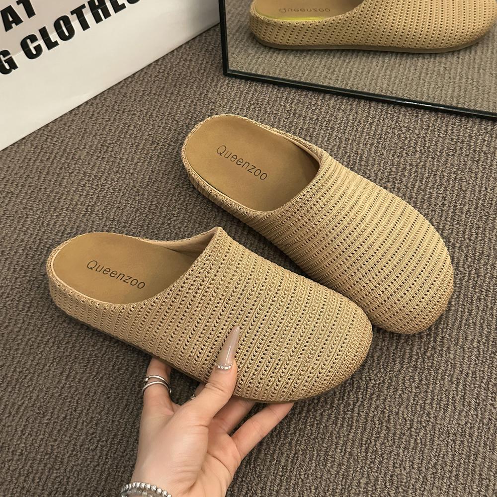 2025 New Fashion Summer Women Shoes Breatherable Ladies Sandals Light Soft Comfortable Flats Shoes Outdoor Daily Slippers
