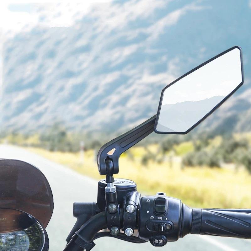 Adjustable Bike Rear View Mirror Handlebar Reflector Clear Rearview For Electric Scooter Cycling Bicycle Accessories
