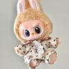 Großes und Kleines Labubu Frühling Herbst Pyjama-Set Modisch Exquisit Schlüsselanhänger Puppenkleidungsset Puppen Dekorationszubehör