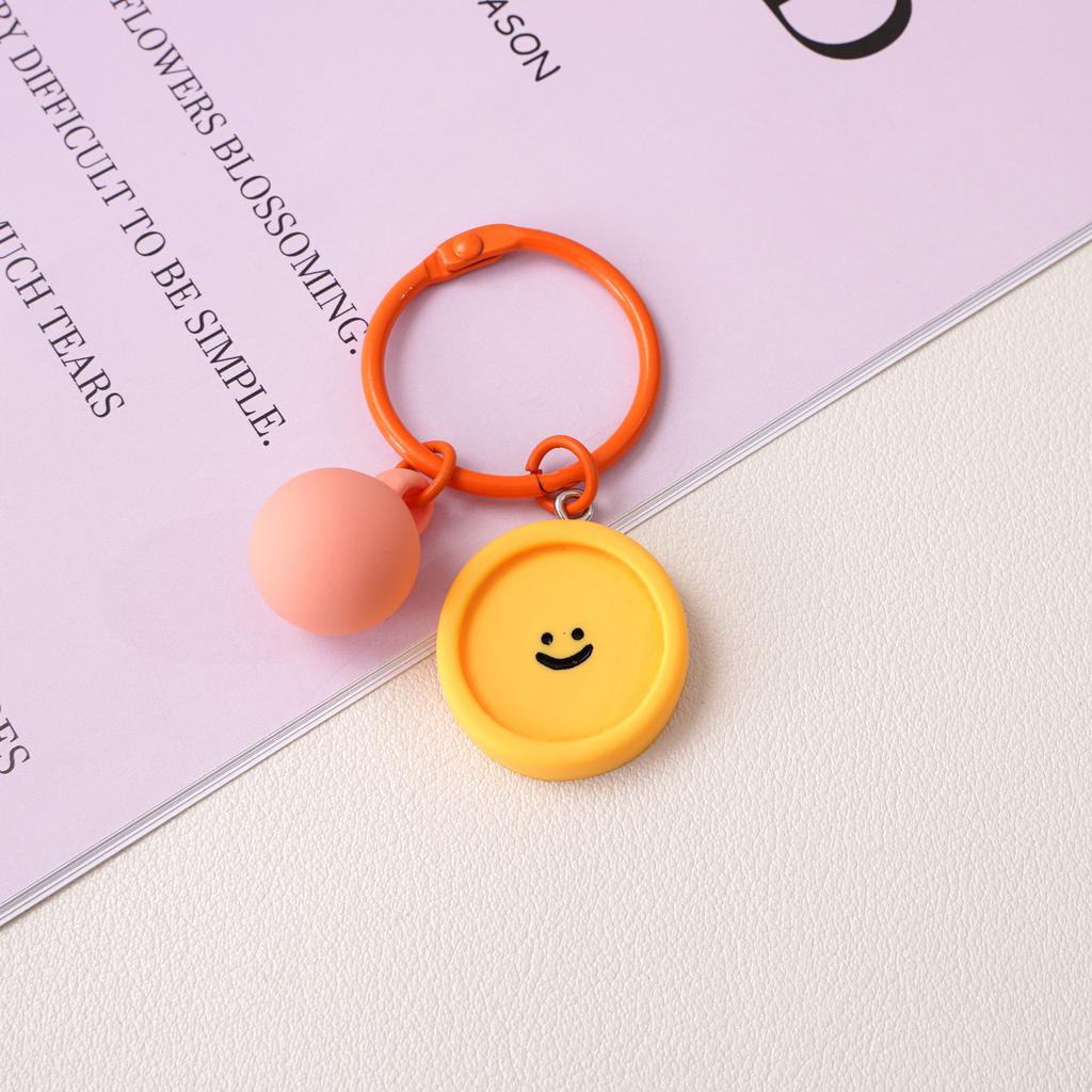 Keychain Set Candy Keyrings Chain Gitfs girls Colorful Decorative Pendant Resin Key Holder Heart Ring DIY Jewelry Accessories