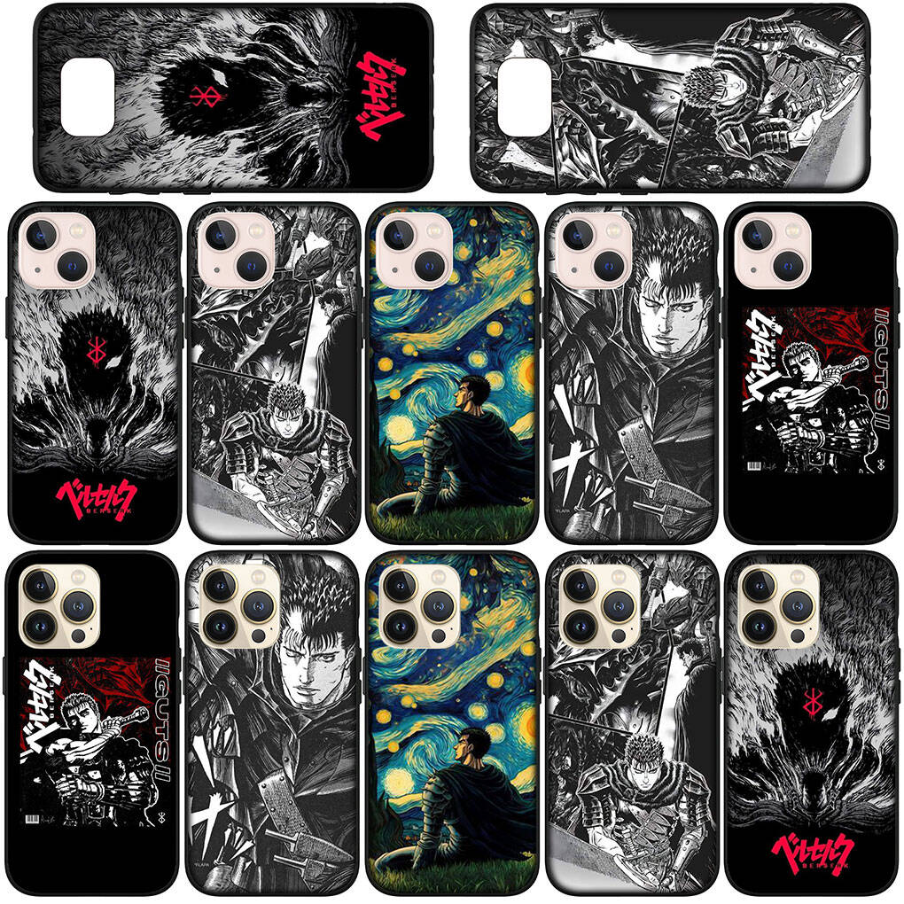 for iPhone 17 16 15 Xiaomi Poco F7 F8 X7 X6 F5 C85 C75 C71 M8 Redmi Note 14 13 12 11 Pro Max 14C 13C 15C A3 A4 Phone Case Berserk Guts Wallpaper Cover
