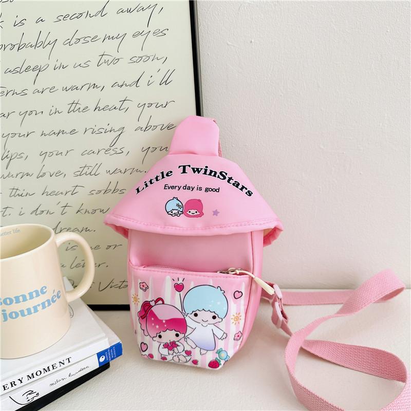 My Melody Kids Outdoor Crossbody Bag Cute Cartoon Nylon Preschool Chest Pack For Toddlers