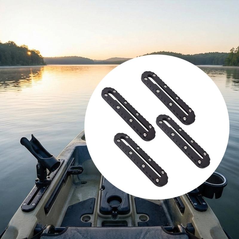 2/4Pcs Kayak Slide Track Rail Bracket Kayak Accessories Mount Track Fishing Rod Holder Mounting Base Rack Easy to Use
