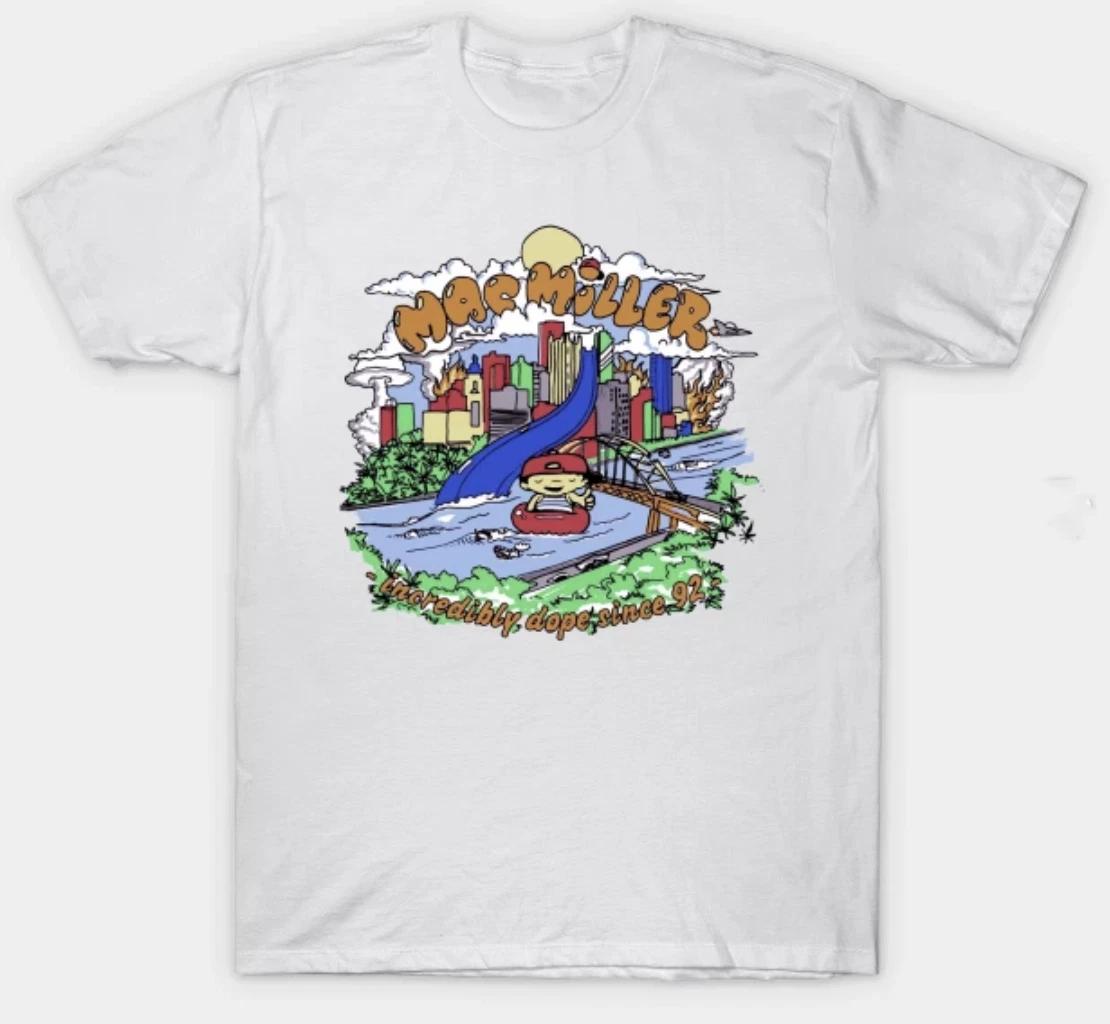

Mac Miller T shirt Adult S-3XL White Fan Art Rap Tee Rapper 2XL