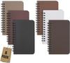 6 Pack Spiral Notebooks, 3x5 Pocket Size with Lined Pages for Home Office School Use