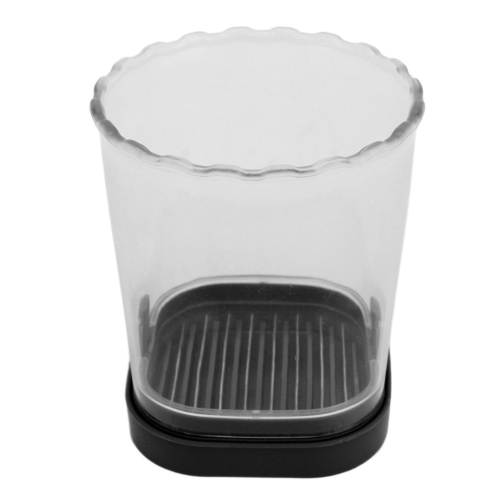 Slicing Cup Stainless Steel Multifunctional Labor Saving Safe with Push Plate Cutter Cup for Fruit Vegetable Black