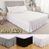 Polyester Bed Skirt Removable Bed Side Skirt New Bed Ruffles  Home