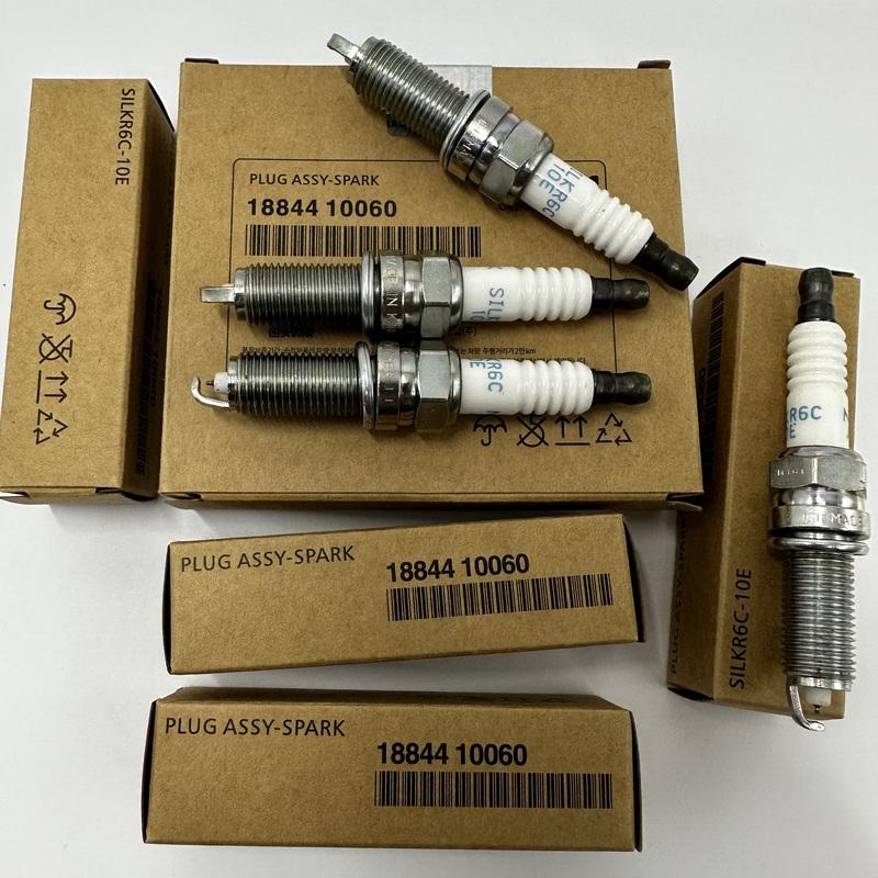 

4Pcs 18844-10060 SILKR6C10E Iridium Spark Plug For Hyundai Kia Morning Picanto Stonic 2017~ 1884410060 Ignition Candles