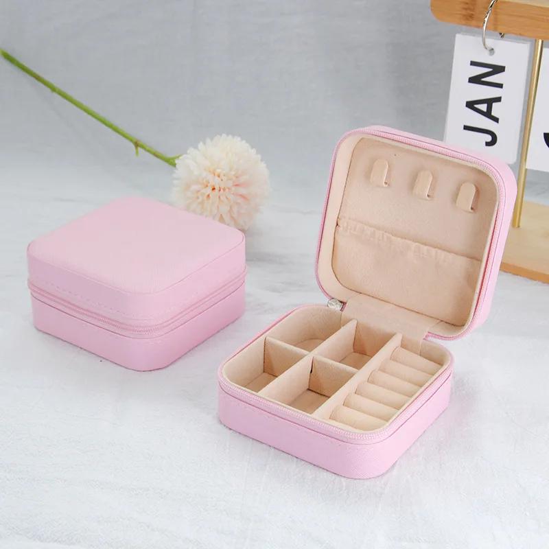 Jewelry Organizer Display Travel Jewelry Case Boxes Portable Jewelry Box Leather Storage Joyeros Organizador De Joyas KTY