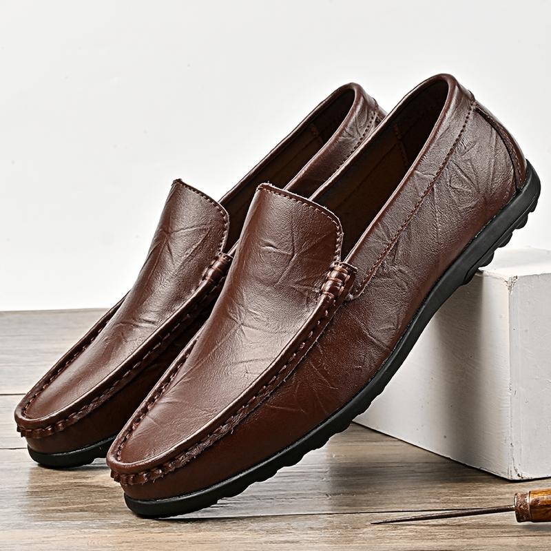 Men’s Moccasins Loafer Driving Shoes Flats Casual Slip On Plus Size Wide Head Shoes for Men