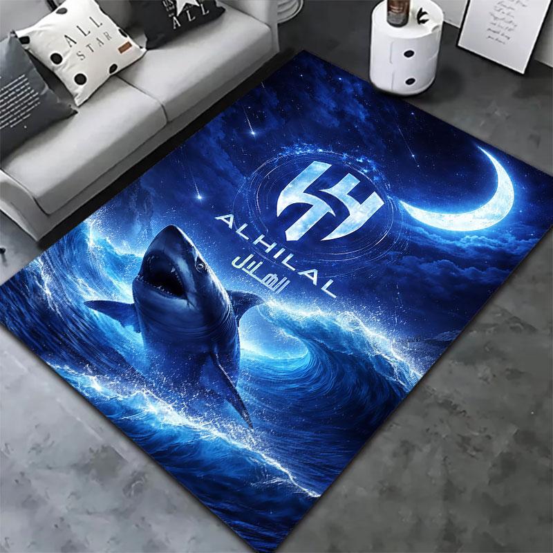 Al-Hilal Saudi FC Carpet Rug for Living Room Bedroom Home Sofa Decoration,Kids play Non-slip Floor Mat