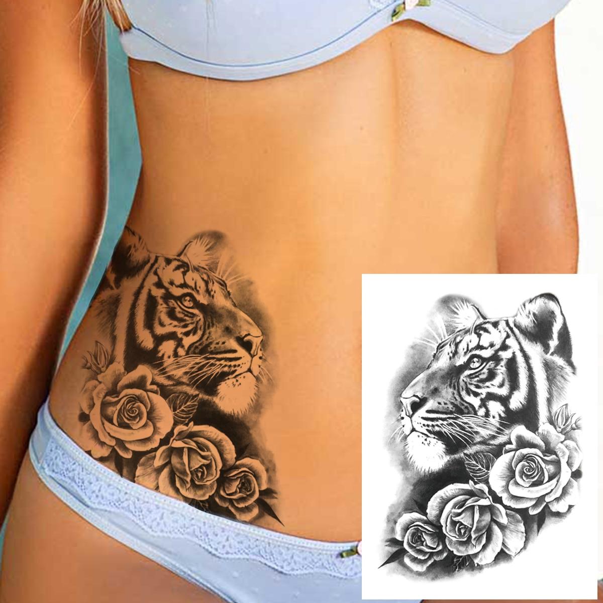 

Временная татуировка в виде совы, леса, для мужчин, женщин, детей, мальчиков, льва, поддельные татуировки монстра, наклейка, компас, черная переноса воды, татуировки, рука