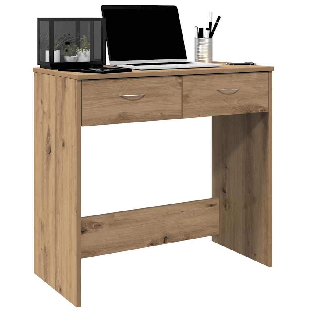 Artisan Oak Writing Desk 80 X 40 X 75 Cm Particleboard