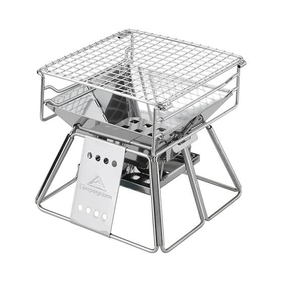 CAMPING MOON Tabletop Grill Bonfire Bonfire Stand World s Smallest Compact Bonfire Grill Canvas Case X-MINI