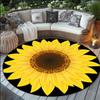 Elegant Sun Flower Round Rug Carpet  Floor Mat Door Mat Entrance Mat for Home Decoration  Living Room Decoration