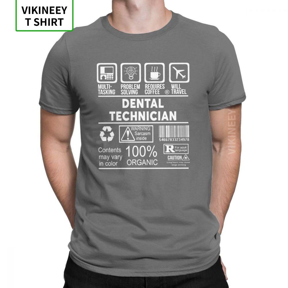 Dental Technician T Shirts Mens Dentist Plus Size Clothes Short Sleeve Vintage TShirts Crew Neck 100 Cotton Tees Plus Size