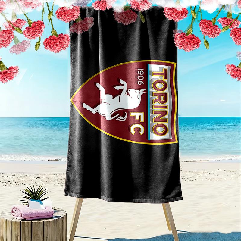 Torino Football Club3 Print Beach Towel, Large Soft Quick Dry Towel for Beach Camping Swimming