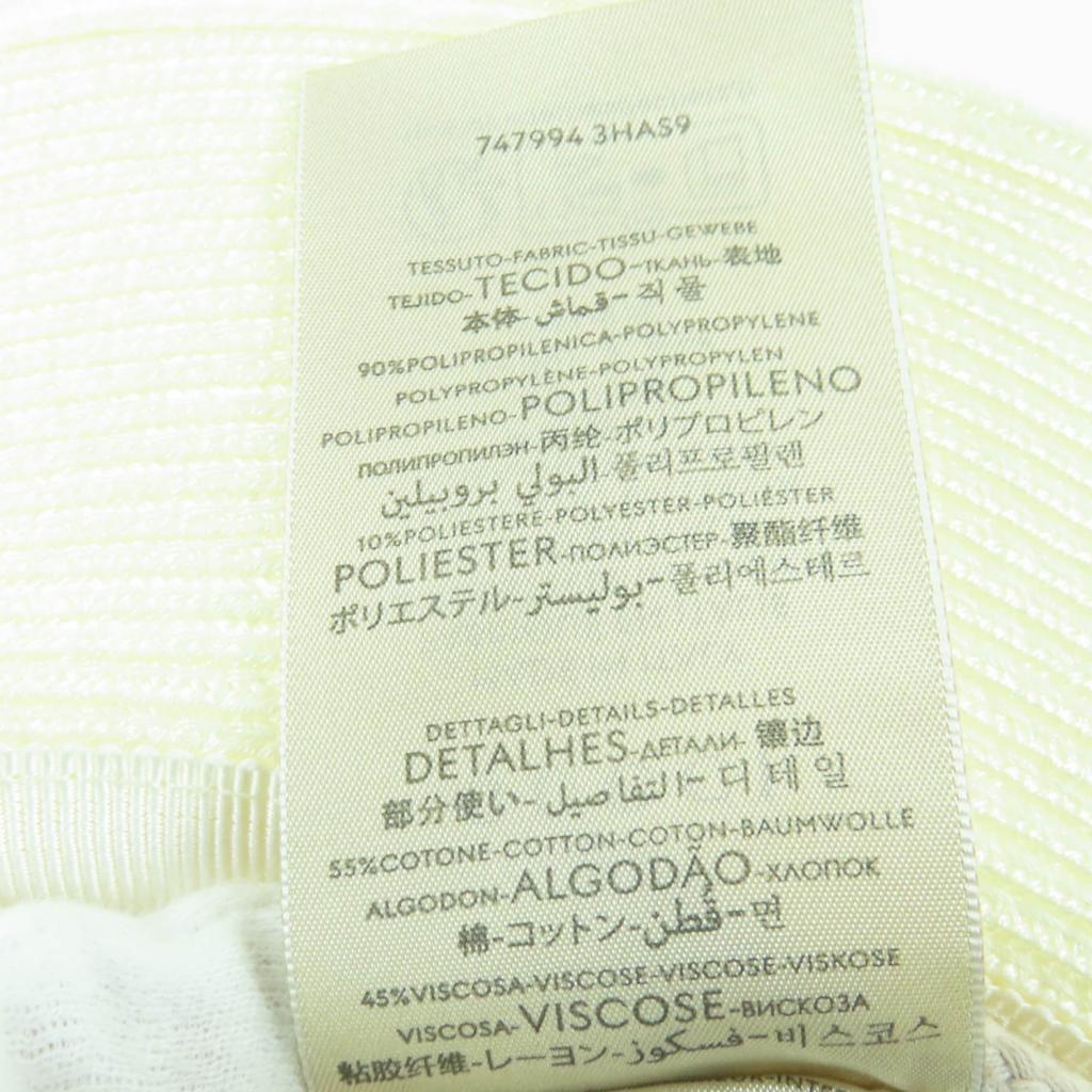 Pristine GUCCI hat Fedora Straw Hat Ivory polypropylene Women S 747994 Used