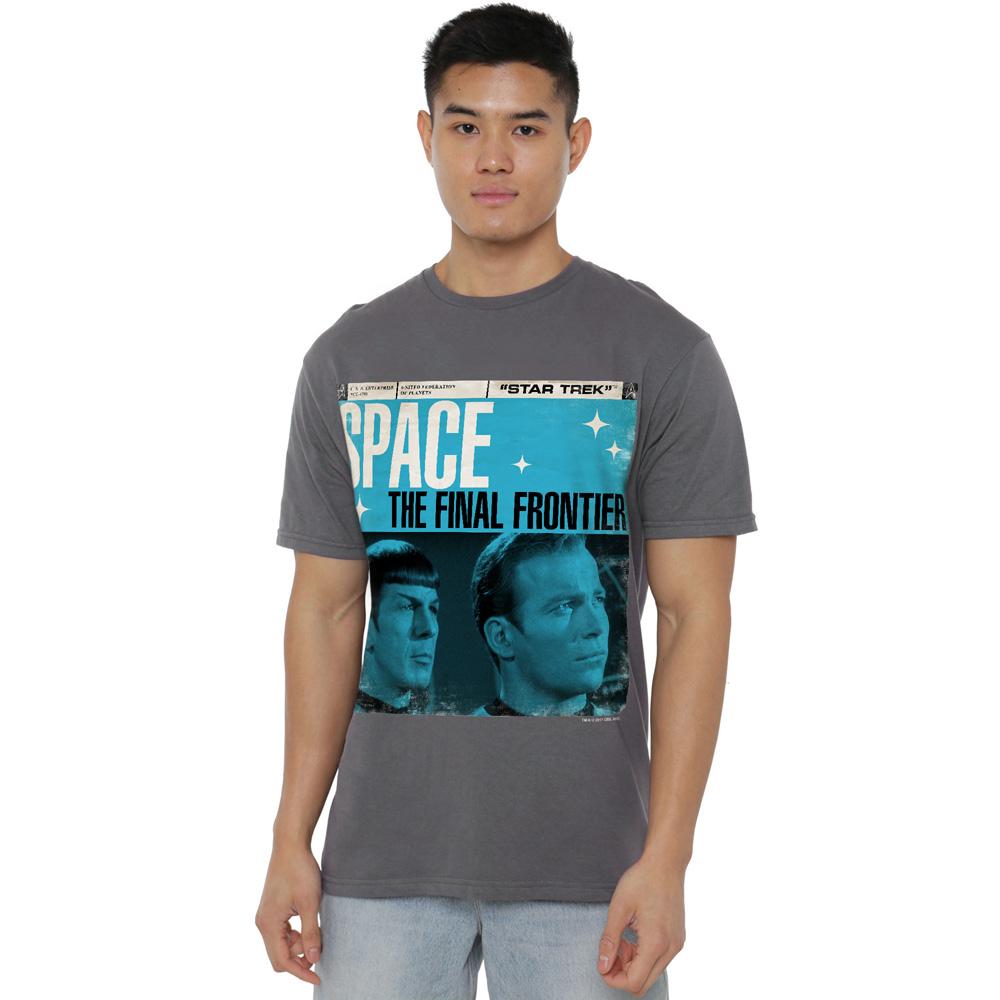 STAR TREK Mens Final Frontier Cover T-Shirt