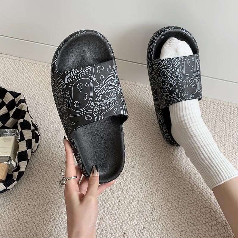 Trendige Rutschfeste Damen Sommer Hausschuhe - Dicke Sohlen, Tragekomfort, Lässige Outdoor & Zuhause Badesandalen