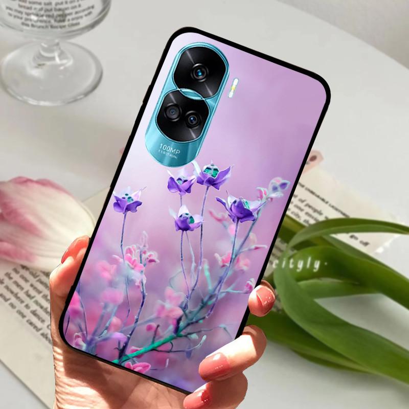 

Для Honor 90 Lite Honor90 Pro 5G Чохол Силіконовий М який Пофарбований Чорний Бампер Funda Coque для HONOR 90 Pro 90Lite Захисний Чохол For Honor 90 Pro