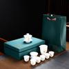 Household Kung Fu Tea Set High White Porcelain Blue and White Tea Set Business Gifts