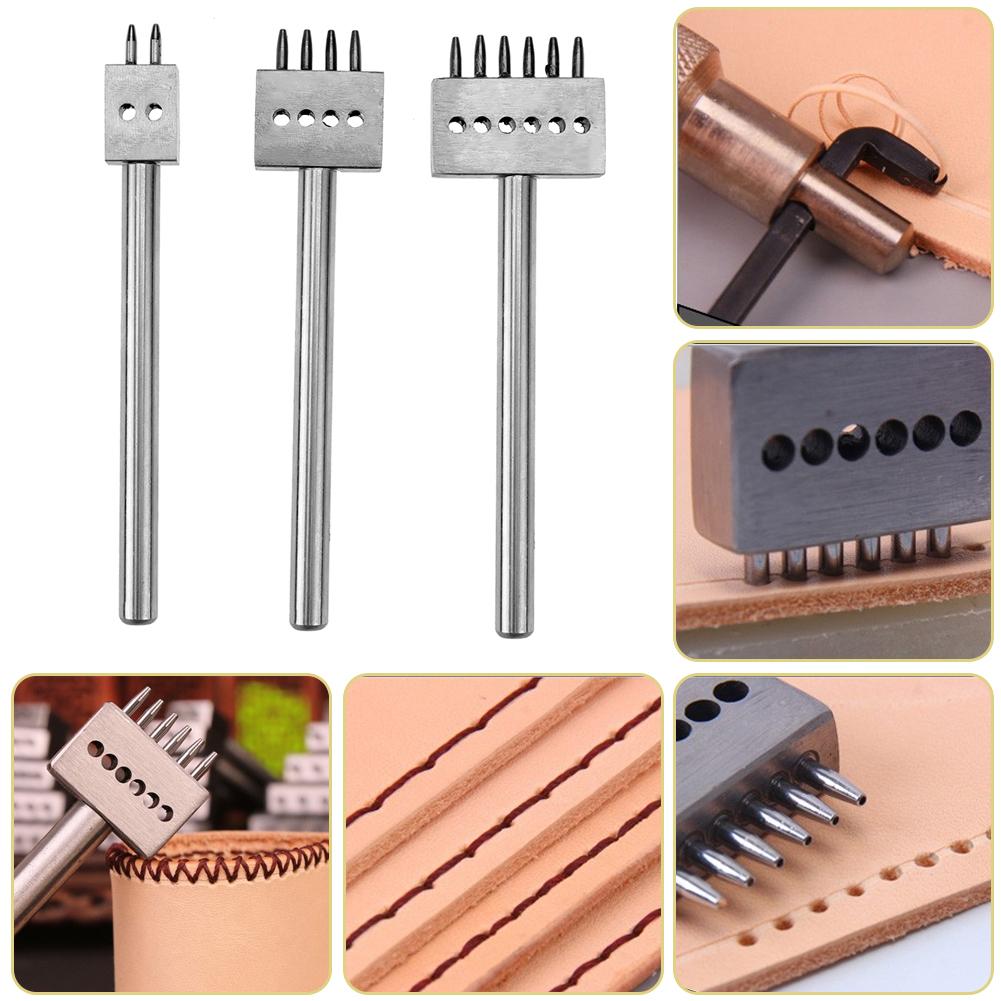 5mm Bastelleder Locheisen DIY Reihe Kreis Schnitt Genähte Lochabstandswerkzeug
