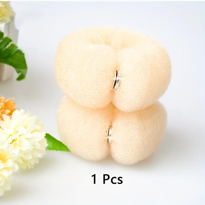 1PC Elegant Retro Mesh Bun - Hollow Hair Band for Classic Disc Hair, DIY Foam Bun Tool with Snap Button